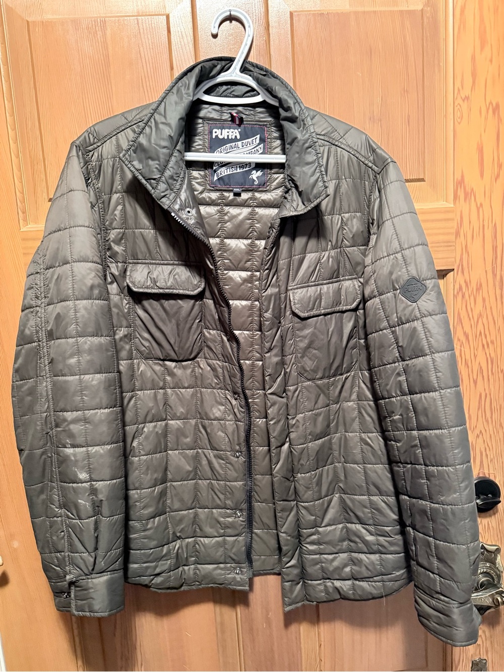 Men's Quilted Jacket - Olive Green